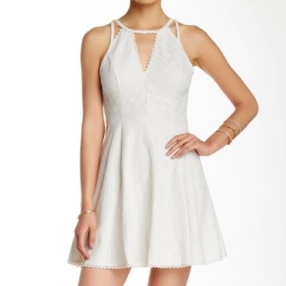 Free People Miss Connections Cutout Mini Dress - Picture 1 of 8
